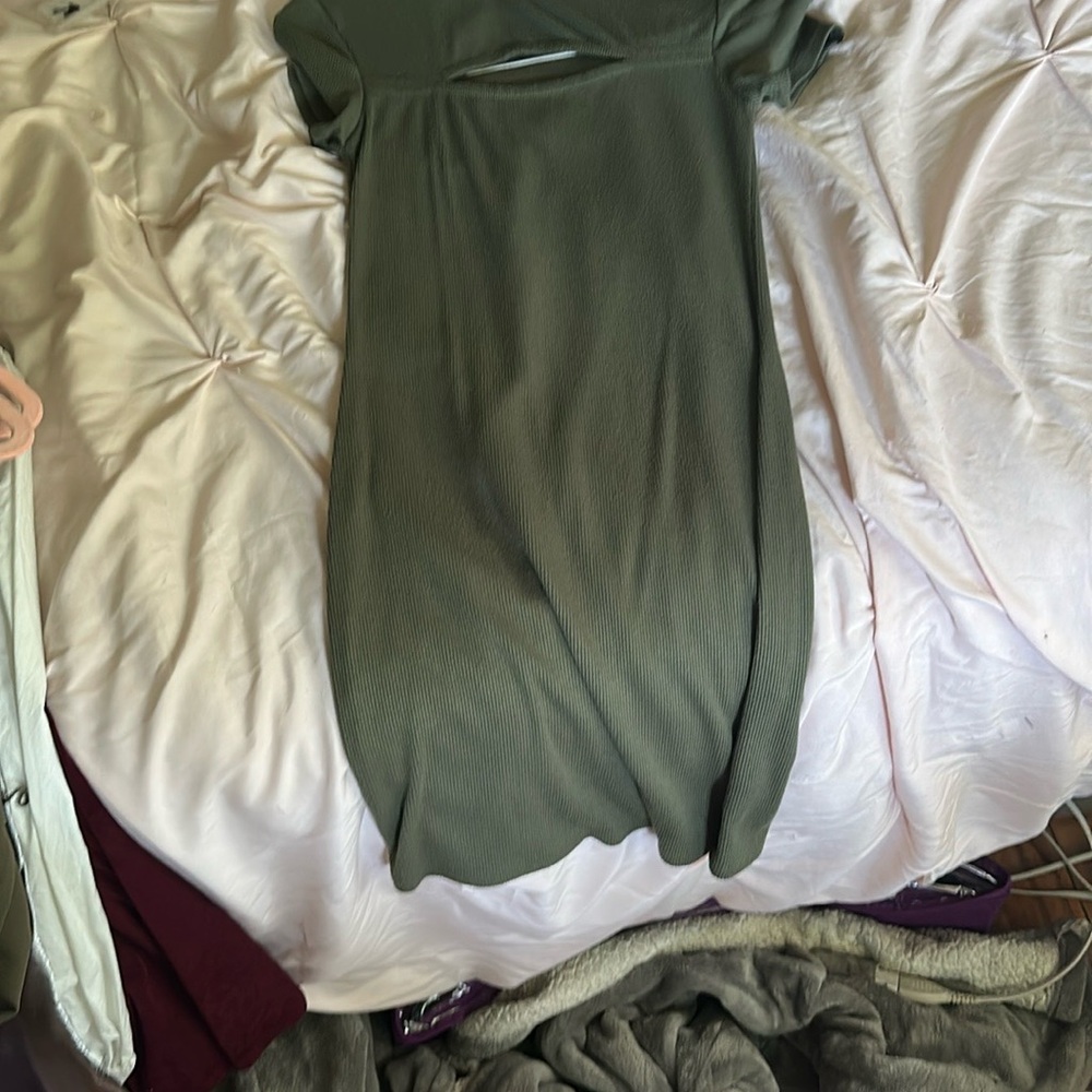 No Boundaries Green Sheath Midi Dress